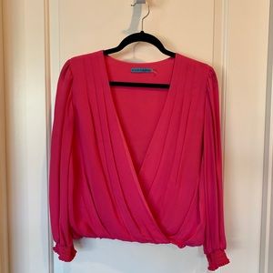 Fuchsia Alice and Olivia blouse